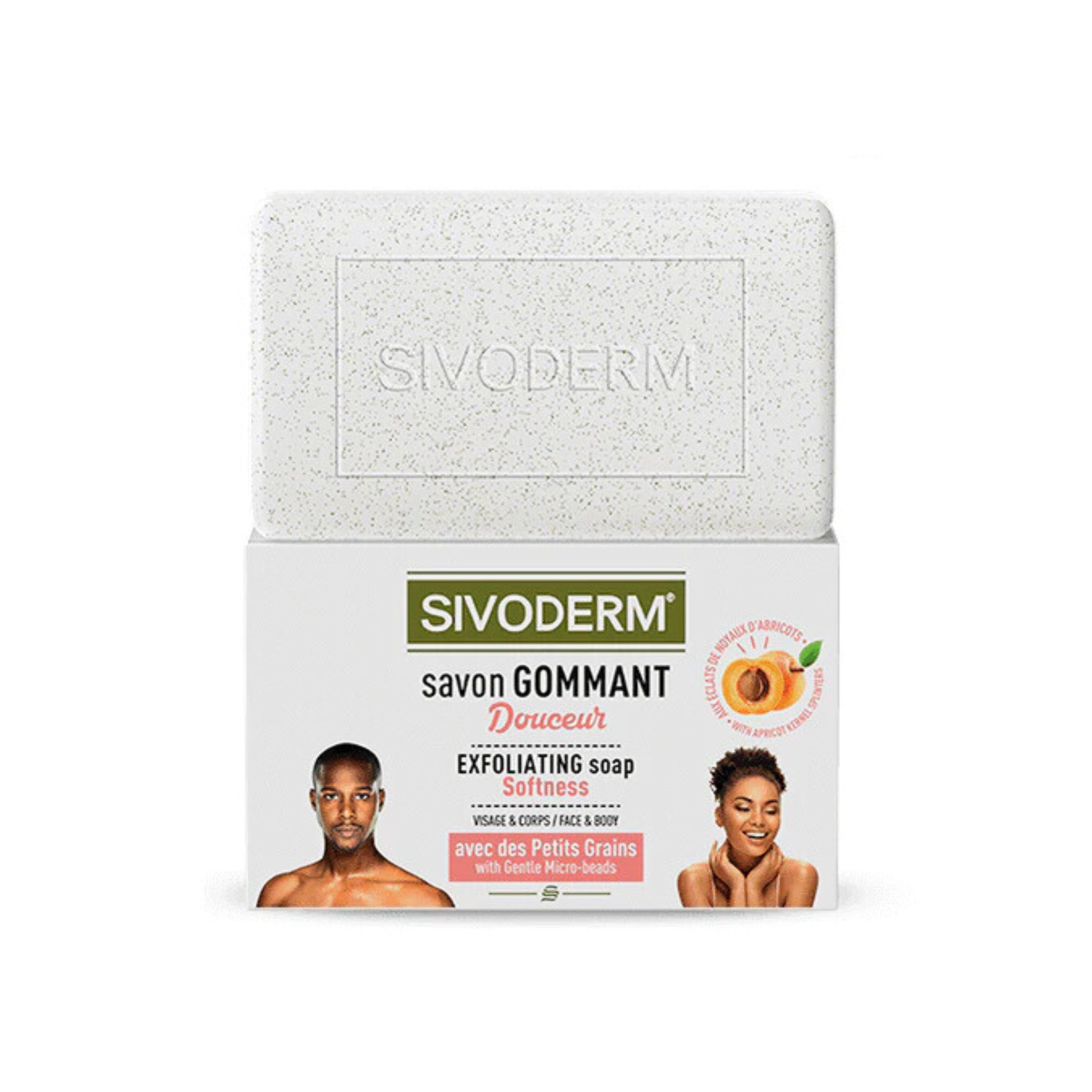 Savon Exfoliant SIVODERM - Anti-acné, Clarifiant, Gommant - 230ml - Ingrédients Naturels