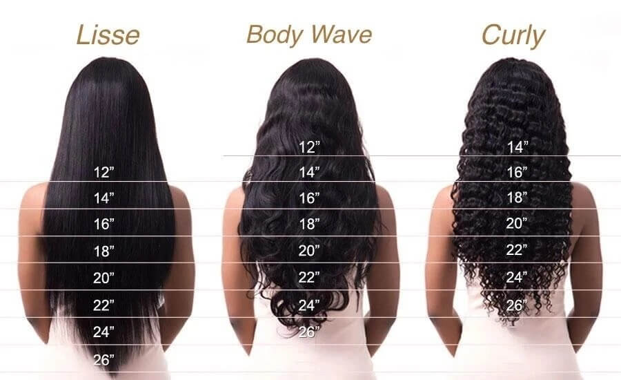1 Tresse Extension Cheveux Brésiliens 100% Naturels - 60 Cm (24") - À Coudre